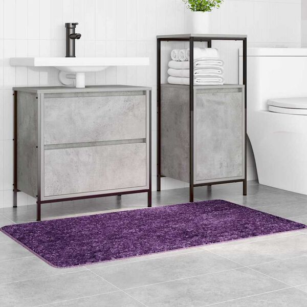 vidaXL Anti-slip Bath Mat Purple 27.6" x 47.2" PP