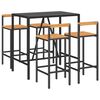 vidaXL Garden Bar Set Black