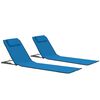 vidaXL Beach Chair Set of 2 Blue Polyester Standard Collapsible