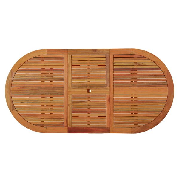 vidaXL Garden Table Natural Wood Solid Eucalyptus Wood Large Extendable