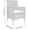 vidaXL Garden Dining Set Grey