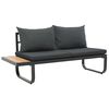 vidaXL Sofa Set of 2 Anthracite Aluminum Medium Modular Sofa