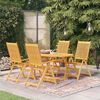 vidaXL Garden Dining Set Warm Brown Solid Teak Wood Medium