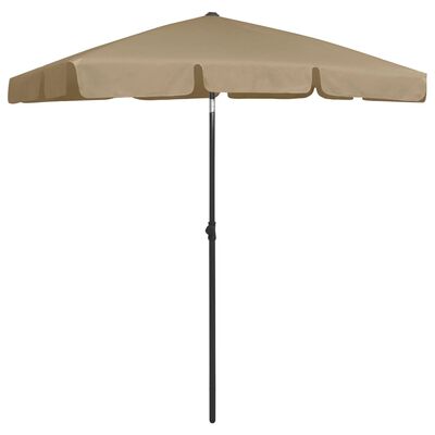 vidaXL Beach Umbrella Taupe 70.9"x47.2"