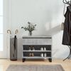 vidaXL Shoe Cabinet Concrete Gray Engineered Wood, Metal Medium