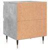 vidaXL Bedside Cabinet Concrete Grey Engineered wood, iron Medium