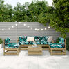 vidaXL Garden Sofa Set Natural pine Vacuum pressure treated pinewood Large