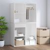 vidaXL Dressing Cabinet White Engineered Wood Medium Cabinet