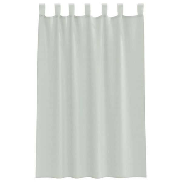 vidaXL Voile Curtains with Loops 2 pcs Light Grey 55.1x68.9"