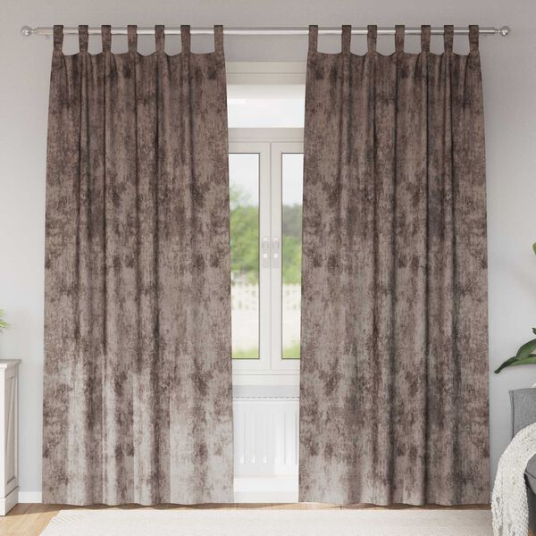 vidaXL Velvet Curtains 2 pcs Cappuccino 102.36 x 55.12 in Velvet