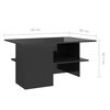 vidaXL Coffee Table High gloss black Engineered wood Medium Coffee Table
