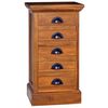 vidaXL Drawer Cabinet Natural Teak Solid Teak Wood Compact