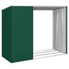 vidaXL Garden Shed Green Galvanized Steel Large Garden Shed