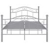 vidaXL Bed Frame Grey Powder-coated metal Double Bed Frame Rectangular