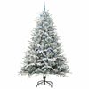 vidaXL Artificial Pre-lit Christmas Tree with Ball Set Green 94.49 in