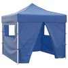 vidaXL Blue Foldable Tent 9.8 x 9.8' with 4 Walls