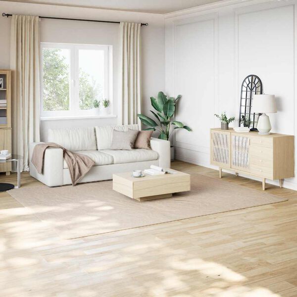 vidaXL Shaggy Rug Beige 100% Polyester 94.5 x 120.1 in Shaggy Rug