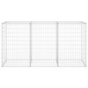 vidaXL Gabion Wall with Covers Galvanized Steel 78.7"x23.6"x39.4"