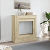 vidaXL Fireplace Surround Sonoma Oak 35.4x11.8x35.4" Engineered Wood
