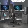 vidaXL Gaming Chair Black and Grey Faux leather, metal, plywood, foam