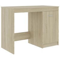 vidaXL Desk Sonoma Oak 39.4"x19.7"x29.9" Engineered Wood
