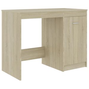 vidaXL Desk Sonoma Oak Engineered Wood 39.4 in x 19.7 in x 29.9 in