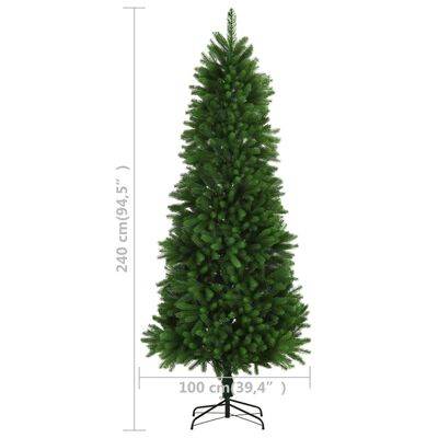 vidaXL Artificial Pre-lit Christmas Tree with Ball Set 94.5" Green