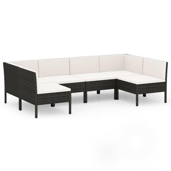 vidaXL Garden Lounge Set Black