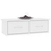 vidaXL Drawer Shelf White Engineered wood Compact Wall mounting
