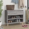 vidaXL Shoe Cabinet Grey Sonoma Engineered wood Medium Shoe Cabinet