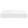 vidaXL Wall Shelf Set of 2 White Honeycomb MDF, metal Small