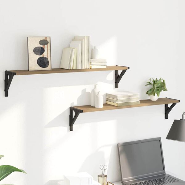 vidaXL Wall Shelves 2 pcs Artisan Oak 31.50 x 5.91 x 6.10 in
