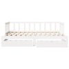 vidaXL Daybed With Trundle White Solid pinewood