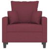 vidaXL Sofa Chair Wine Red Fabric: 100% polyester, Metal, Textilene, Foam