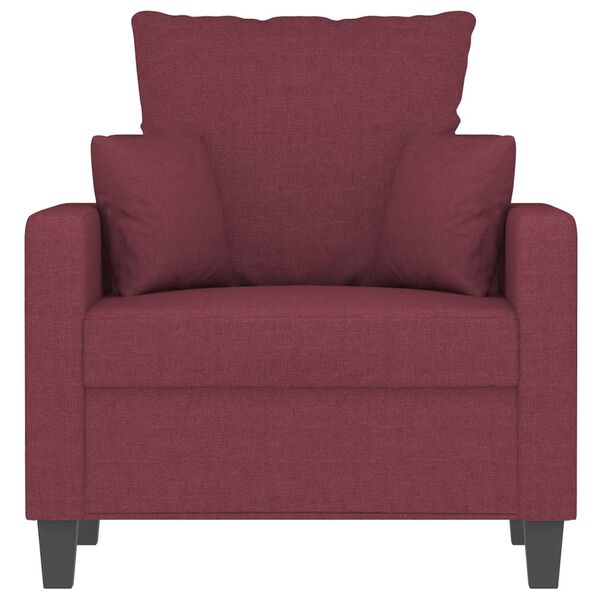 vidaXL Sofa Chair Wine Red Fabric: 100% polyester, Metal, Textilene, Foam