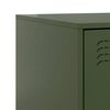 vidaXL Bedside Cabinet Set of 2 Olive green Cold-rolled steel Medium