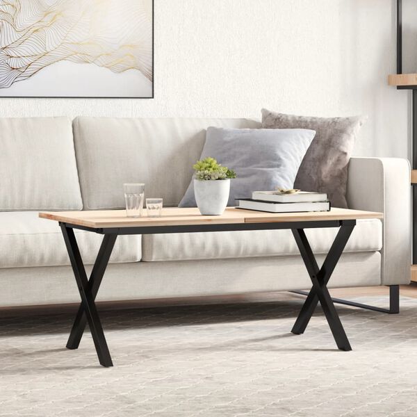 vidaXL Coffee Table Leg Black Powder-coated steel Medium