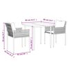 vidaXL Garden Dining Set Black, Dark Grey Poly Rattan, Steel, Tempered Glass