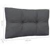 vidaXL 3-Seater Outdoor Sofa Black with Anthracite Cushions