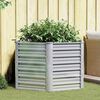 vidaXL Garden Raised Bed Silver Galvanized steel Large Durable