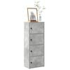 vidaXL Bookcase Concrete grey Engineered Wood Medium Bookcase