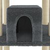 vidaXL Cat Tree Dark Grey Engineered wood, plush, sisal Large Durable