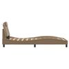 vidaXL Bed Frame "Viana" with LED without Mattress Cappuccino 35.4"x74.8"