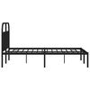 vidaXL Bed Frame Black Powder-Coated Steel King Size Bed Frame