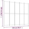 vidaXL 5-Panel Room Divider Brown 98.4"x86.6" Fabric