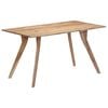 vidaXL Dining Table Natural Wood Solid Acacia wood 55.1 in Dining Table