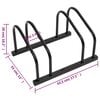 vidaXL Bike Rack for 2 Bikes Black Steel