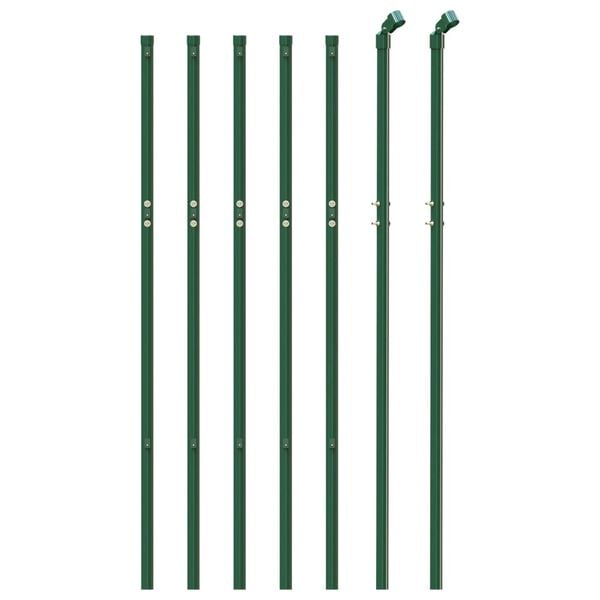 vidaXL Chain Link Fence Green 3.6x32.8'