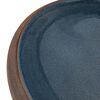 vidaXL Countertop Basin Brown and Blue Oval 23.2x15.7x5.9" Ceramic