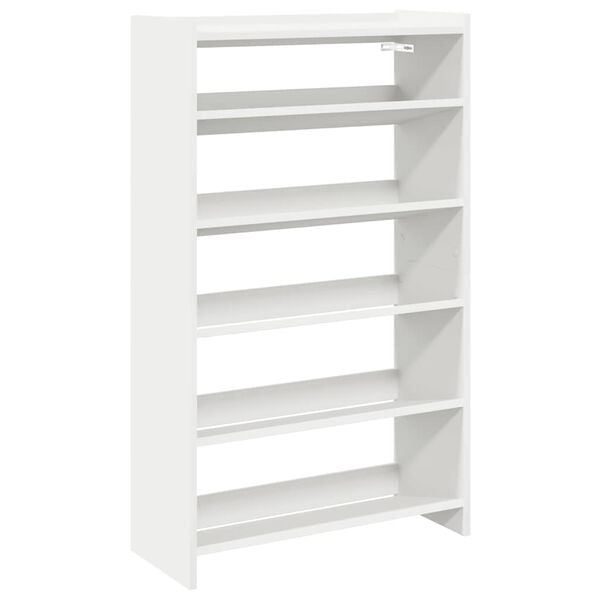 vidaXL Shoe Rack White Engineered Wood Slim Shoe Rack Rectangular